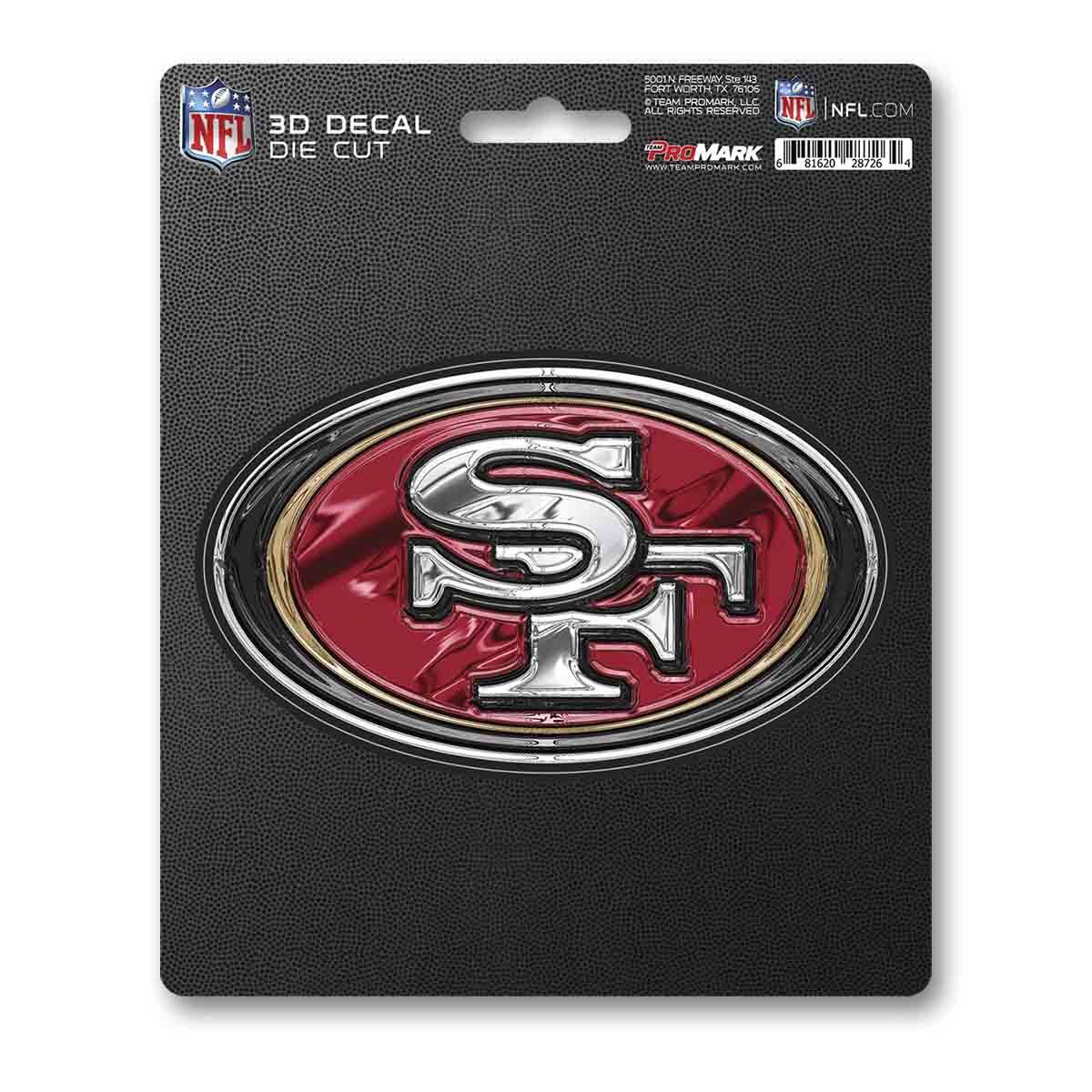 San Francisco 49ers Decal 5x8 Die Cut 3D Logo Design