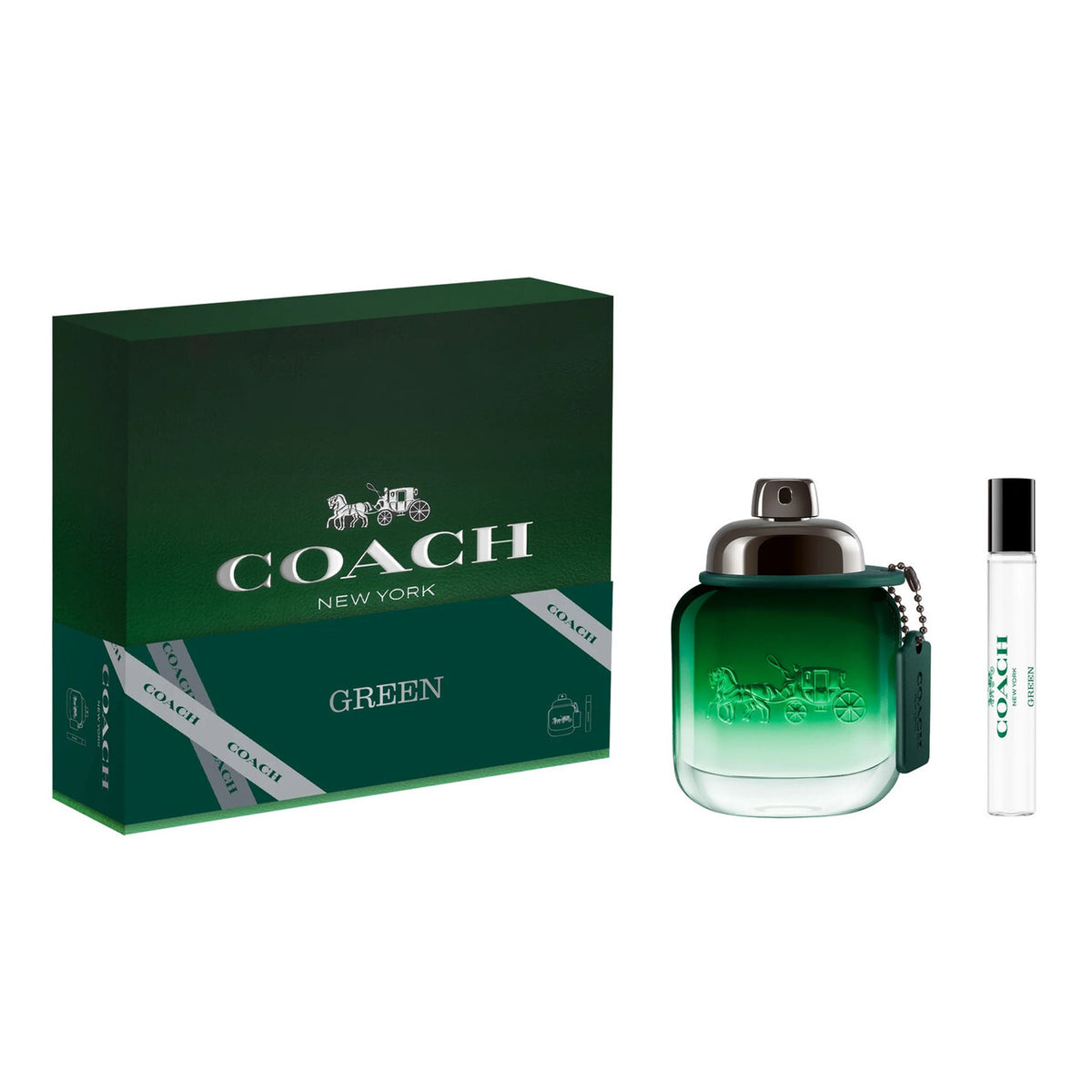 Coach green 2 pcs set for men: 2 oz eau de toilette spray + 0.25 eau de toilette spray
